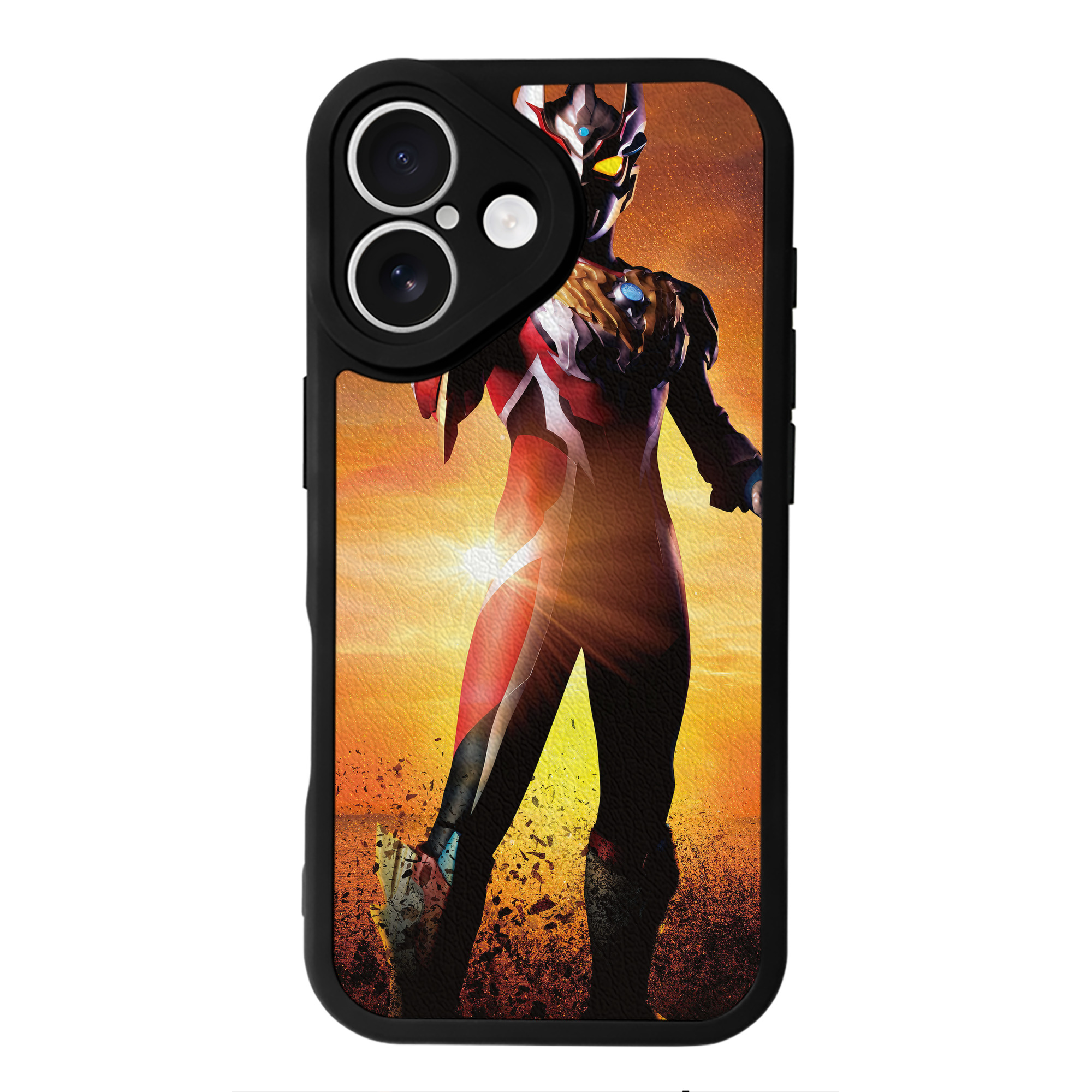 （画像用） ウルトラマン Ultraman 【iPhone 16シリーズ対応】シリコンスマホケース（レザー調） 材質：シリコン